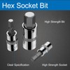 13 Pcs Hex Bit Socket Set 1/4 3/8 1/2 Inch