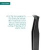 Excelta Cutting Tweezers, Angulated Carbon Steel Tweezers, Three Star, 4.5”