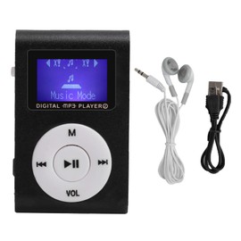 MP3 Player with Clip on the Back, Lightweight Portable Black Mini Player with Back Clip, MP3 Music Player, Sports BackClip, LCD Screen, MP for Running, Sports, Home, Office, Outdoor