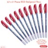 SAINO Fine-X Ballpoint Pens, RED, 0.7mm Fine Point, Pack of