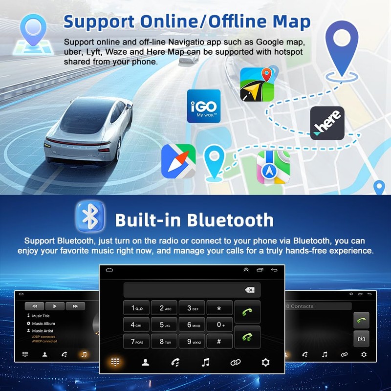 10 Inch Android 13 Car Stereo for Honda Accord 8th