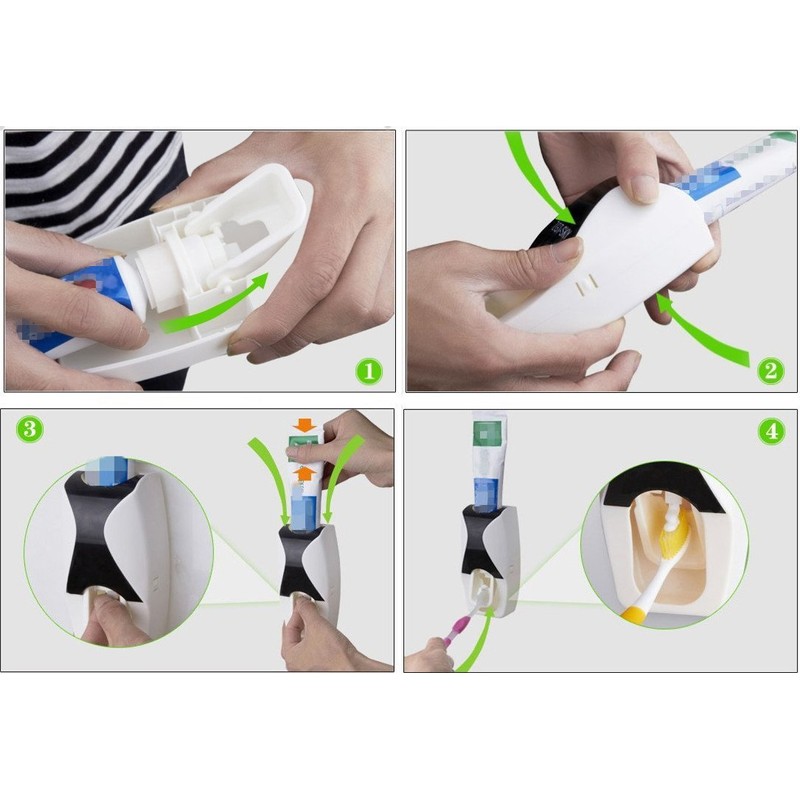 WAYCOM Dust-Proof Toothpaste Dispenser Toothpaste Squeezer Kit (Pink) …