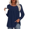 Addtoo Womens 2024 Casual Tunic Tops Fall Long Sleeve Blouse