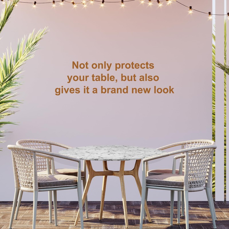 sourcing map Round Table Cover with Elastic Edge Fits 45"-56"