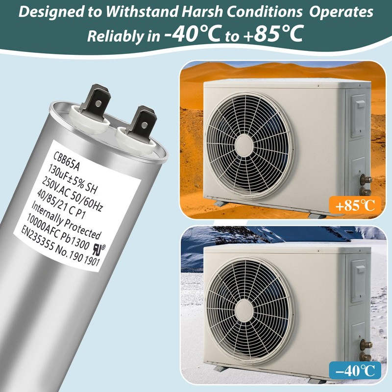 CBB65A Run Capacitor 130 uF 130uF 130MFD 250VAC 250V AC