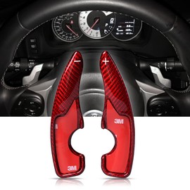 Car Paddle Shift Cover Shift Paddle Extension Made of Real Carbon (Red, 17 GT86/BRZ)