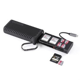 PGYTECH CreateMate Lector de Tarjetas de Memoria de Alta Velocidad Interfaz USB 3.1 Tipo C Tarjeta SD/TF Estuche de Transporte para cámaras, teléfonos