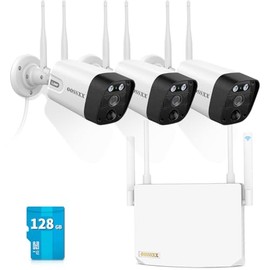 (2-Way Audio) 4-Antennas Enchance 3K 5.0MP 1944P Outdoor Wireless Security Camera System WiFi Cameras Video Surveillance DVR Kit