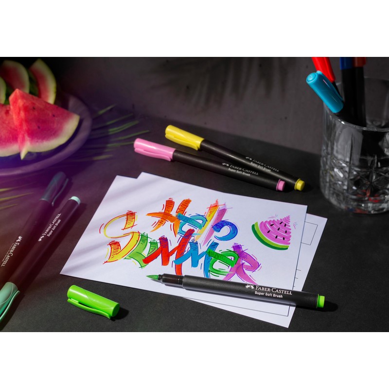 Faber-Castell Brush Pen Set Black Edition with 20 Bright Colours