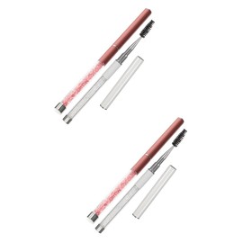 Ipetboom 2sets Natural Eyelash Brush for Extensions Eyebrows Makeup Tools Brow Spoolie Gentle Use 2pcs*2