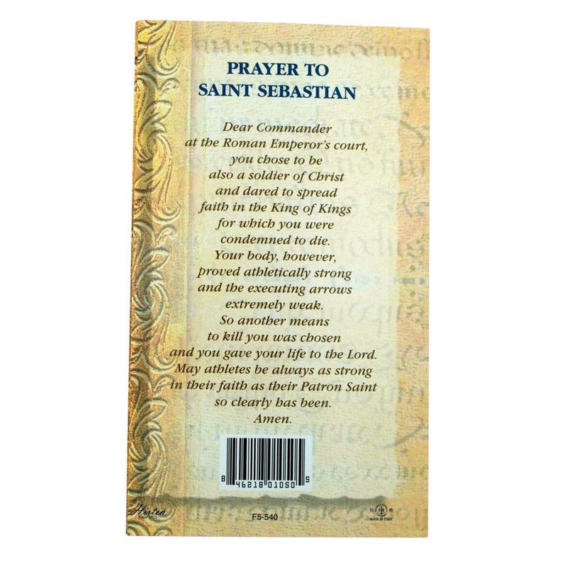 William J. Hirten Deluxe Catholic Holy Card with Traditional Prayers