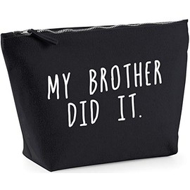 Hippowarehouse My Brother Did It printed make up cosmetic wash bag 18x19x9cm