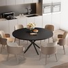 47.24" Round Dining Table, Modern Dining Room Table for 4-6