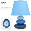 Urban Lifestyle Lina Bedside Lamp (Blue) Table Lamp Ceramic Table