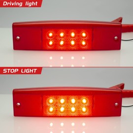 HAZAWA LED Tail Light for Ranger 570, Rear Taillight Compatible With Polaris Ranger 400 500 570 800 EFI MIDSIZE Replacement for #2411450 Brake Stop Light Accessories（2411450-Red2PCS）