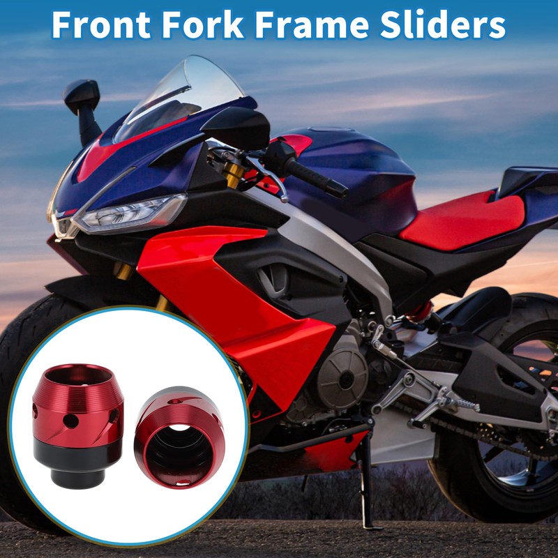 A ABSOPRO Motorcycle Front Fork Frame Sliders Falling Protection Wheel