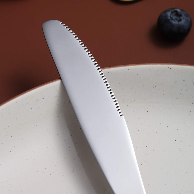 Berglander Dinner Knives Set Of 12, Stainless Steel Shiny Mirror