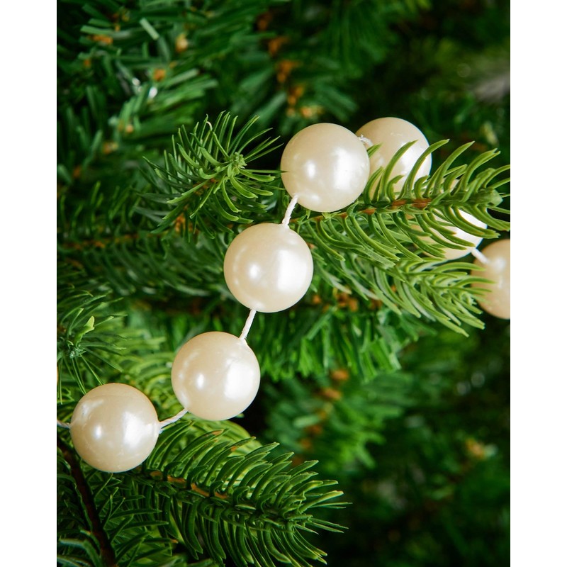 Oversized Beaded Garland, Latte, 2.7 m