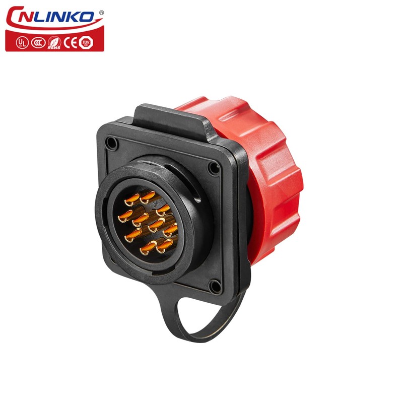 CNLINKO YM-24 10 PIN Industrial Waterproof Connectors, IP68 Circular Connector,
