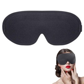 Eye Mask, For Sleep, Good Sleep, Eye Strain, 99.99% Light Blocking, Premium, Recommended by Sleep Nutrition Instructors, 3D Dimensional, Zero Gravity Fit, Fully Washable, Lightweight, Breathable