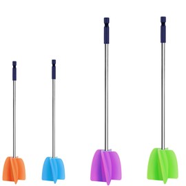 2 Big+2 Small Silicone Resin Mixer Paddles for Drill, Epoxy Mixer Attachment for Drill, Paint Mixer/Paint Stirrer for Mixing Resin, Epoxy, Silicone Molds
