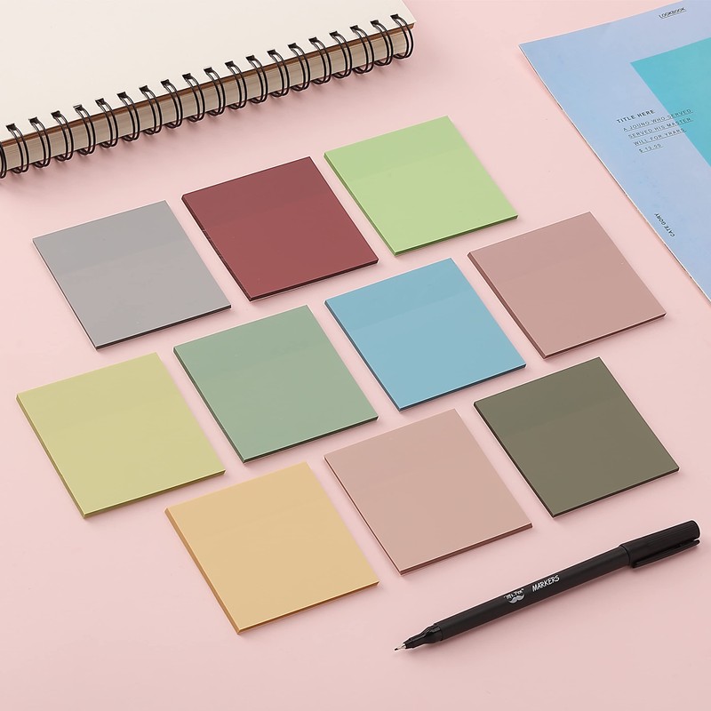 Mr. Pen- Sticky Notes, 3”x3”, 12 Pads, Transparent Sticky Notes,