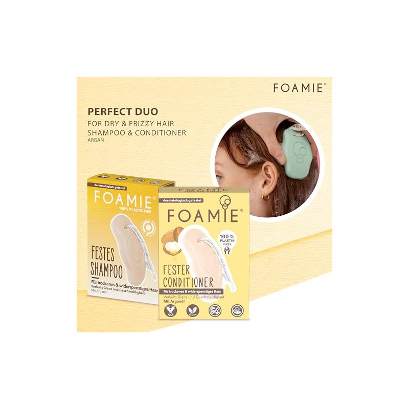 FOAMIE Shampoo Sólido para Cabello Rebelde y con Frizz sin