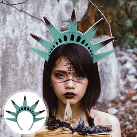 LIFKOME - Diadema de diosa con estatua de la libertad, tocado de la libertad, diadema para el día patriótico, accesorios para el cabello para fiestas de Navidad