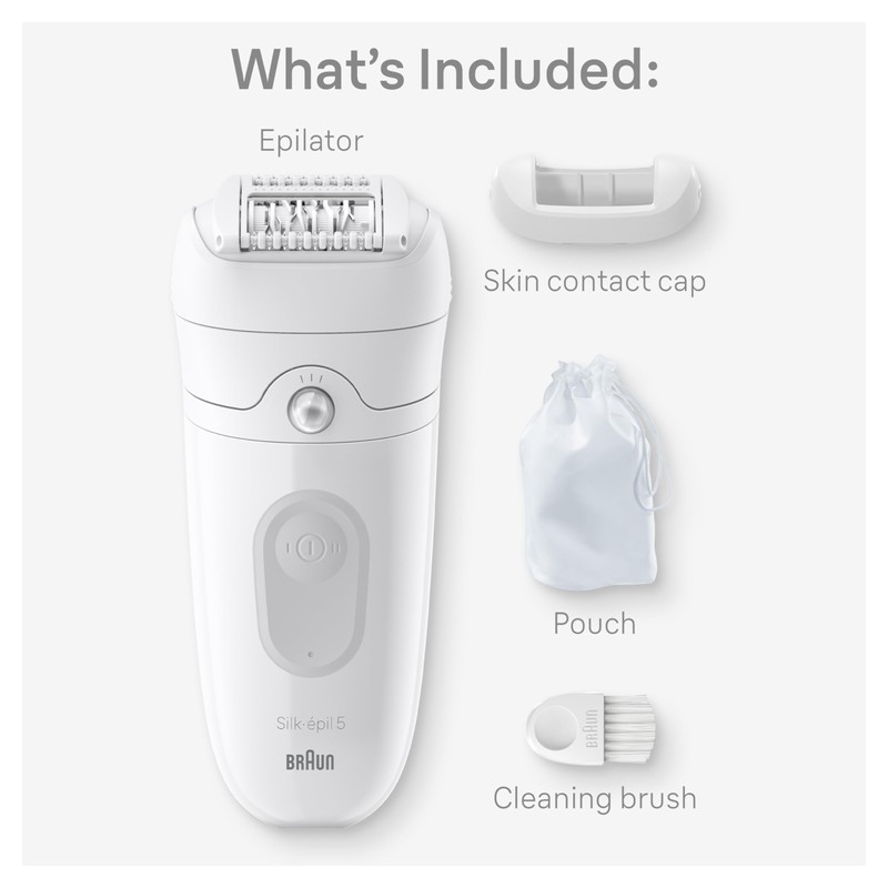 Braun Epilator Silk-épil 5, Hair Removal Device, Women Shaver &