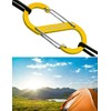ALPLAKE ® - Pack of 4 Material Carabiners, Double Carabiner,