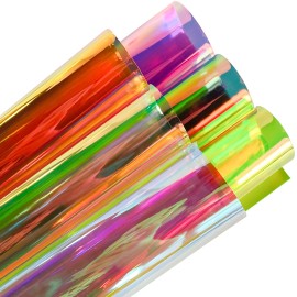 Stock Available Holographic Laser PVC Roll Magic Color Vinyl Roll Material for Decoration Bag With Adequate Stock Overseas SpotColor: 299-17