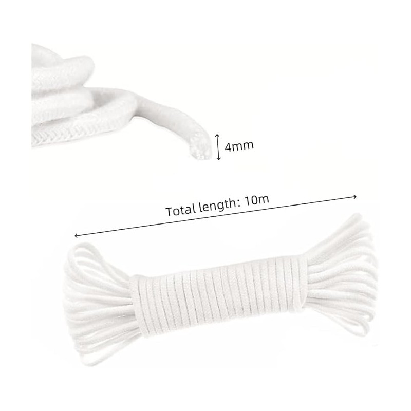 4mm Hydroponic Cotton Rope for Potted Plants, DIY Automatic Watering