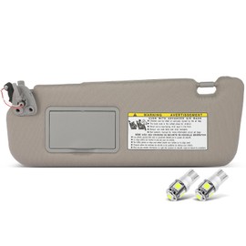 SCITOO Car Sun Visor Assbembly with Mirror Fit for 2005-2010 for Hyundai for Sonata Gray Without Sunroof(Left Driver Side)