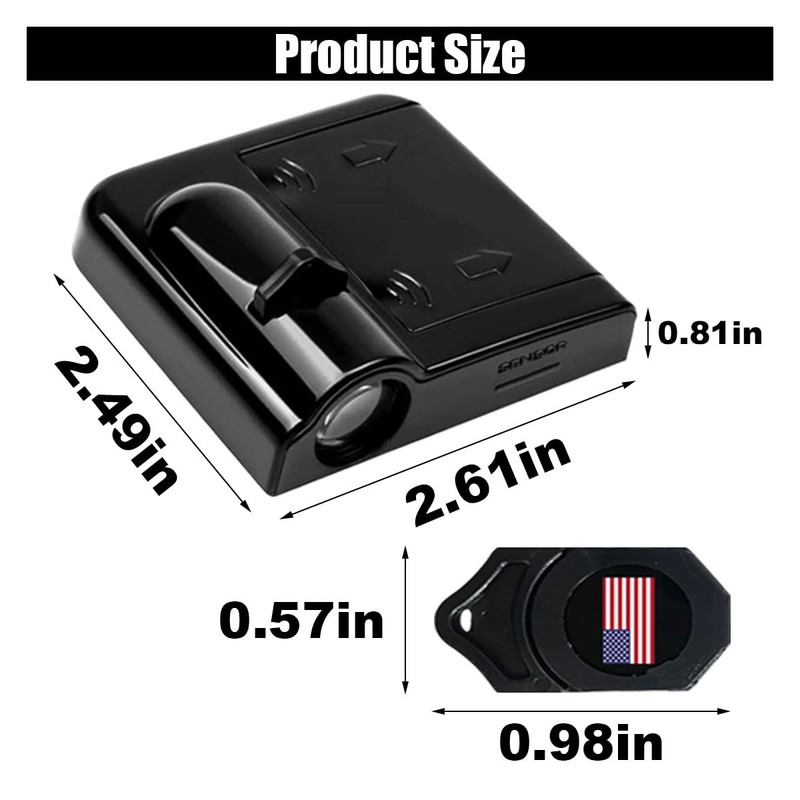 Car Door Lights Logo Projector, Wireless Car Door Logo Light,