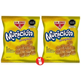 San Jorge Galletas Munición Vainilla | Peruvian Municion Vanilla Cookies 2 Pack