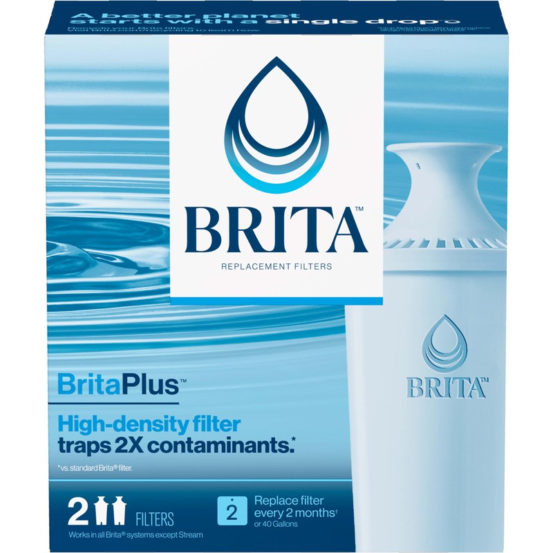 Brita Plus Water Filter, BPA-Free, High-Density Replacement Filter for Pitchers
