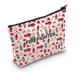 VAMSII Firefighter Gift Firefighter Graduation Gift Fire Hero Gift Zipper Pouch Makeup Bag (Firefighter bag)