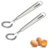 2 Pcs Stainless Steel Manual Whisk Egg Beater Hand Whisker