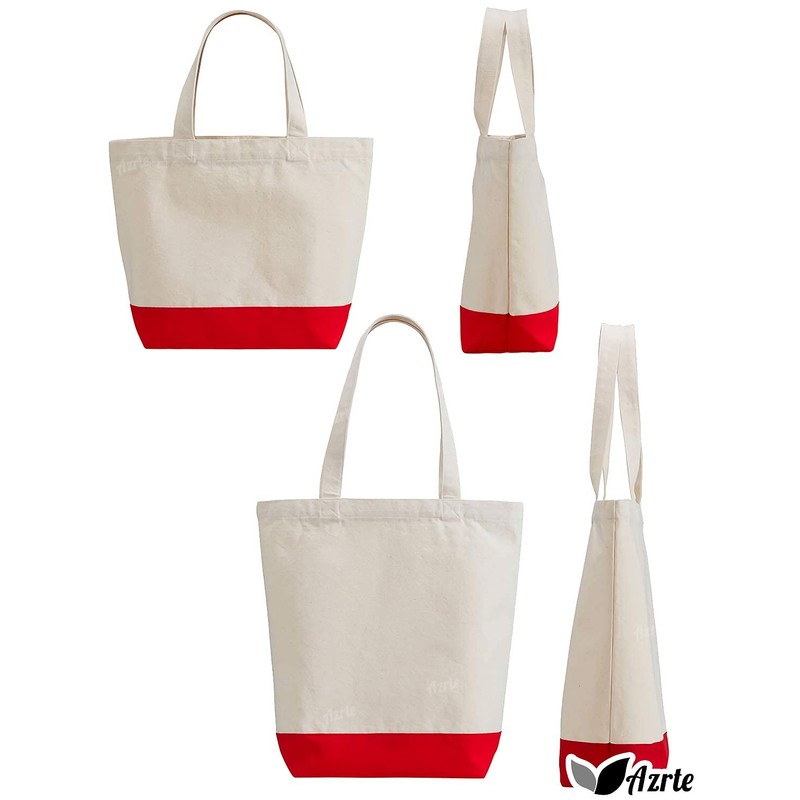 Azurte Canvas Bag, Tote, Eco Bag, Set of 2 in