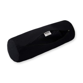 beties Basic Bolster Cover Approx. 15 x 40 cm Cushion Cover 100% Cotton in Many Cheerful Plain Colours (Black)