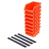 Tactix 320604 Plastic Tray Bin Set, Black/Orange