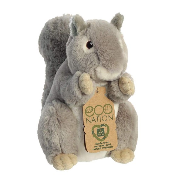 Aurora, 35011, Eco Nation, Squirrel, 8In, Soft Toy, Grey &