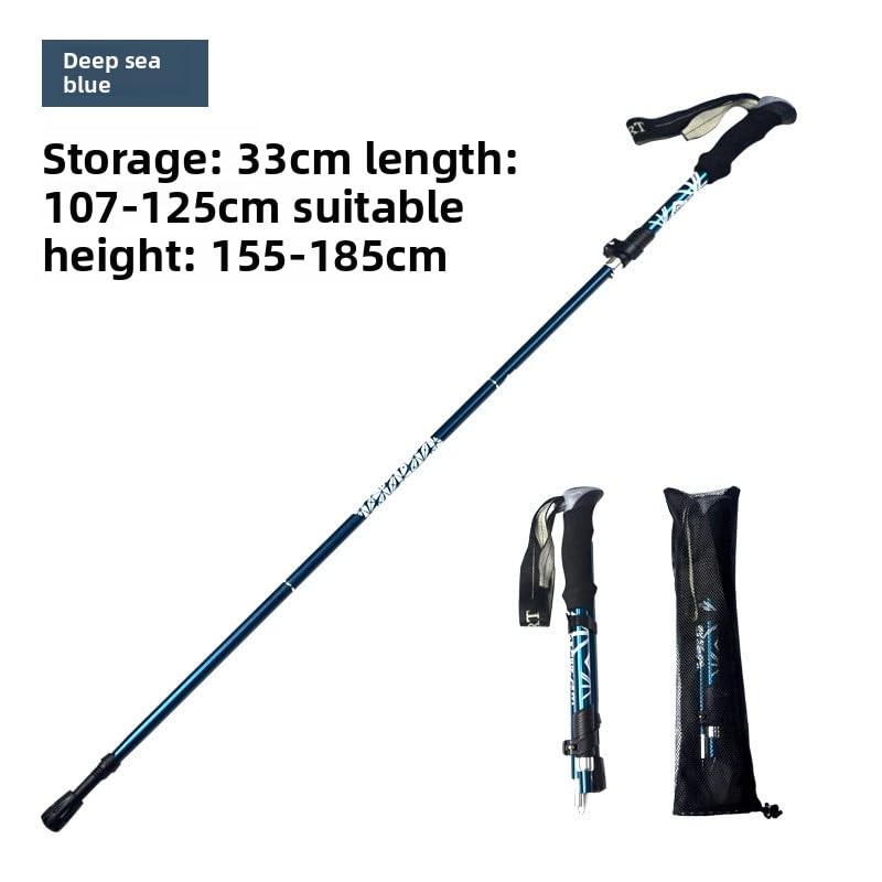 Collapsible Trekking Pole, 33-inch, Adjustable Hiking Staff with Ergonomic Handle