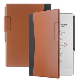 Xuanbeier Genuine Leather Case Compatible with Remarkable Paper Pro 11.8 Inch Digital Paper Magnetic with Auto Sleep/Wake Ultra Slim Book Folio Cover,Brown-Black