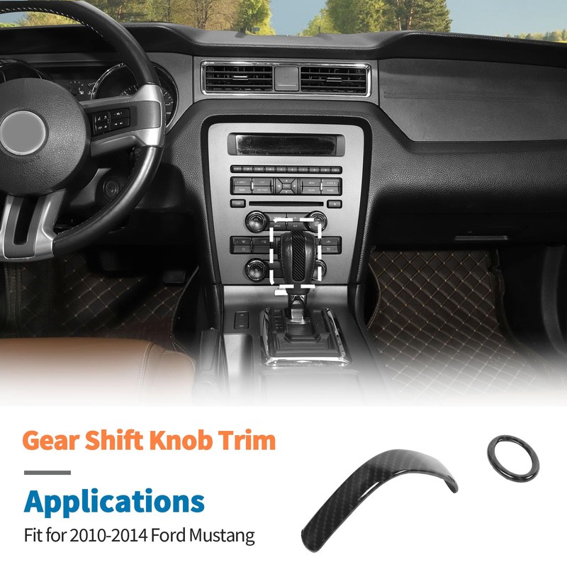 JeCar Carbon Fiber Shifter Knob Cover Trim Interior Accessories for