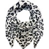 Jeamis XL Triangular Knitted Scarf Leopard Spring Scarf 100% Cotton