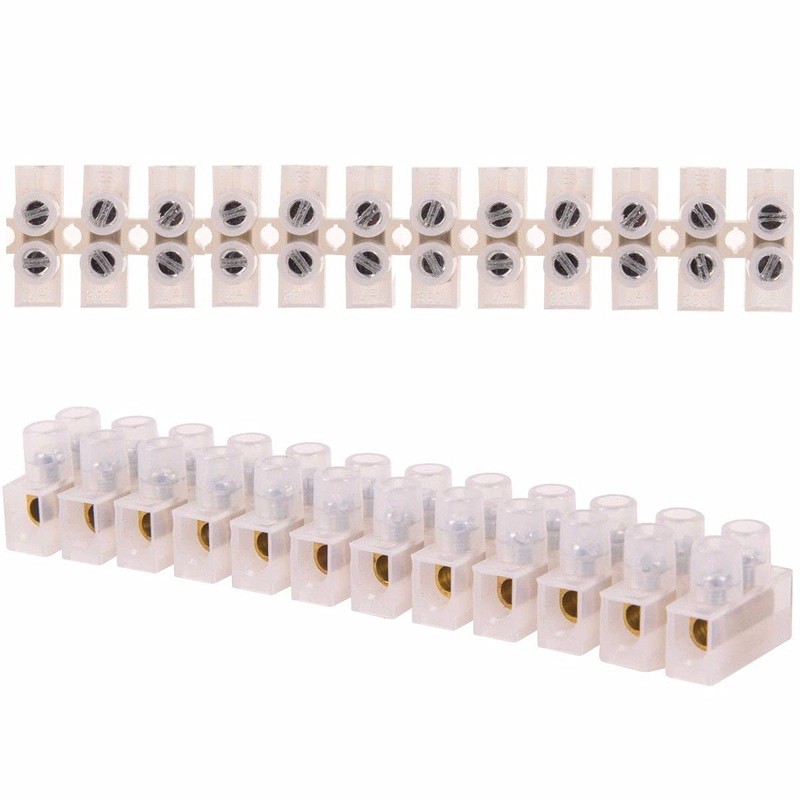 12 Way Electrical Terminal Blocks Connector Strip 15 Amp Terminal