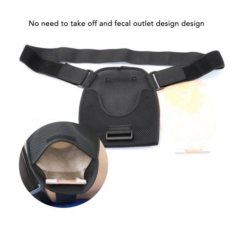 Ostomy Pouch Cover Belt Stretchy Adjustable Opening Fixation Waterproof Elastic