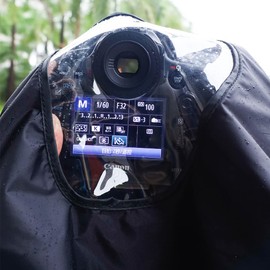 JC Nylon Camera Rain Cover Waterproof Protection for All Canon EOS Digital SLR & Nikon D Series Cameras Nikon D750 D7500 D7000 D5600 D5500 D90 D80 Canon 700D 650D 550D 1500D 3000D DSLR - Large