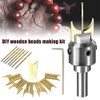 Wooden Beads Drills Bit Kit, 14/15/16/18/20/22/25mm Wood Bead Maker Drill